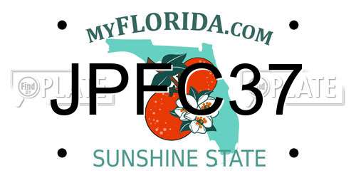 JPFC37 Florida License Plate
