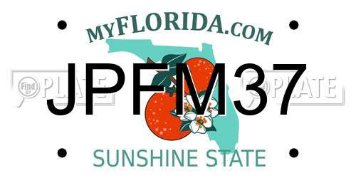 JPFM37 Florida License Plate