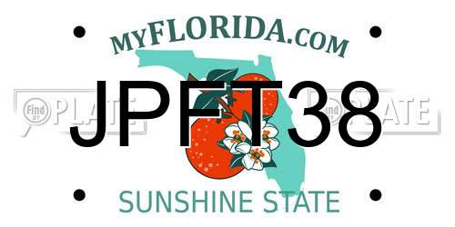 JPFT38 Florida License Plate