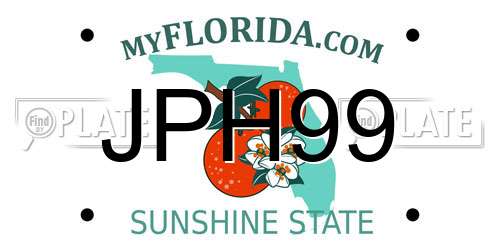JPH99 Florida License Plate