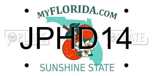JPHD14 Florida License Plate