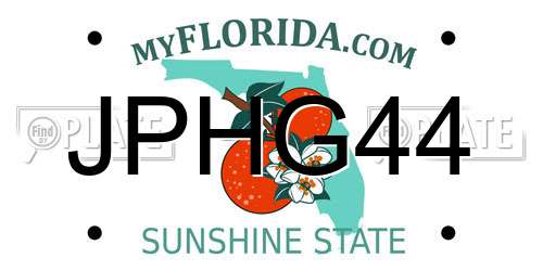 JPHG44 Florida License Plate