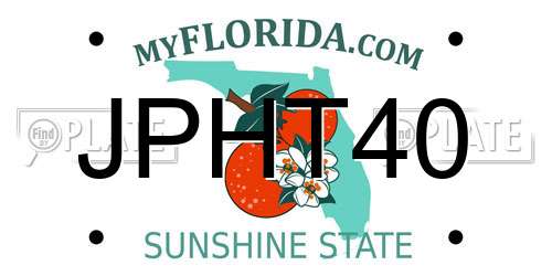 JPHT40 Florida License Plate