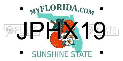 JPHX19 Florida License Plate