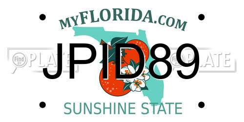 JPID89 Florida License Plate
