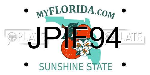 JPIF94 Florida License Plate