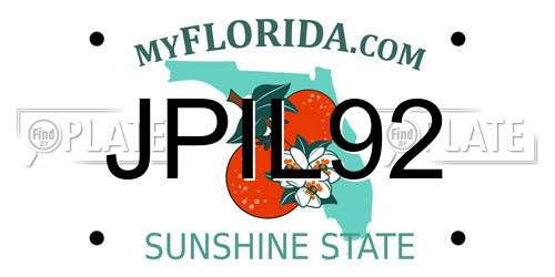 JPIL92 Florida License Plate