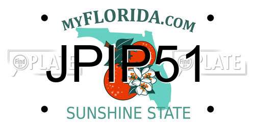 JPIP51 Florida License Plate