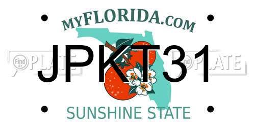 JPKT31 Florida License Plate