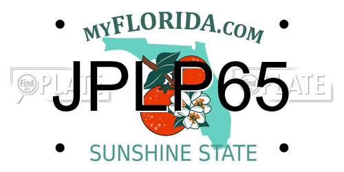 JPLP65 Florida License Plate