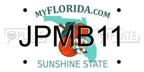JPMB11 Florida License Plate