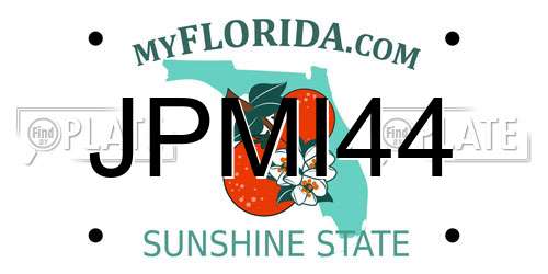 JPMI44 Florida License Plate
