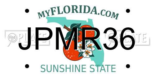 JPMR36 Florida License Plate