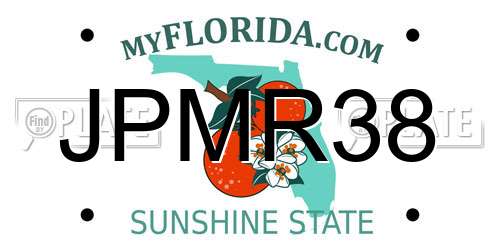 JPMR38 Florida License Plate