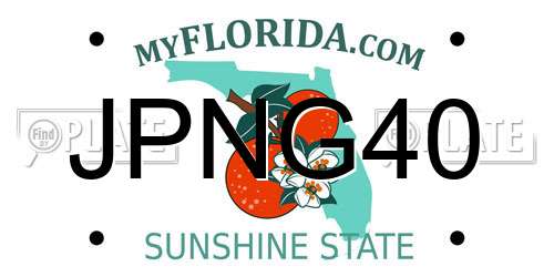 JPNG40 Florida License Plate