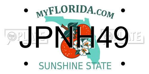 JPNH49 Florida License Plate