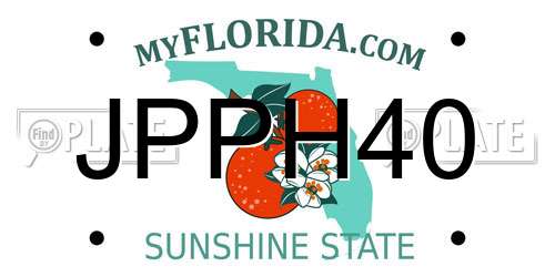 JPPH40 Florida License Plate
