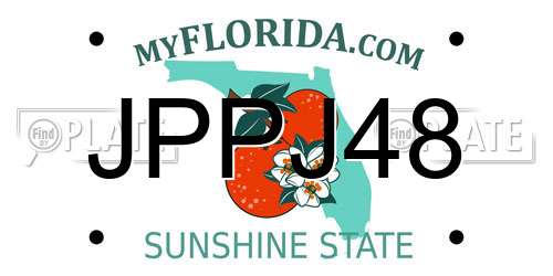 JPPJ48 Florida License Plate