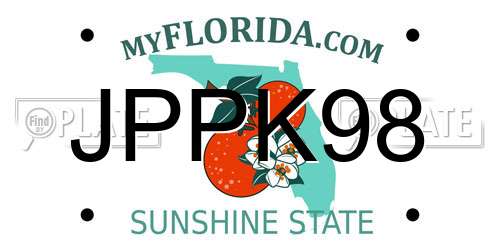 JPPK98 Florida License Plate