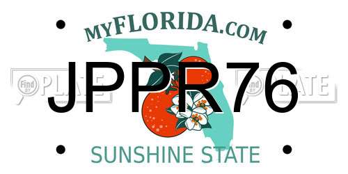 JPPR76 Florida License Plate