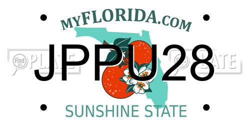 JPPU28 Florida License Plate