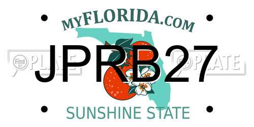 JPRB27 Florida License Plate