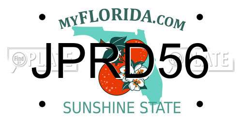 JPRD56 Florida License Plate