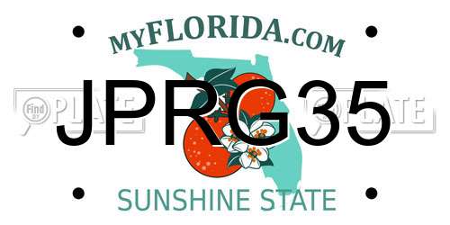JPRG35 Florida License Plate