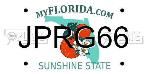 JPRG66 Florida License Plate