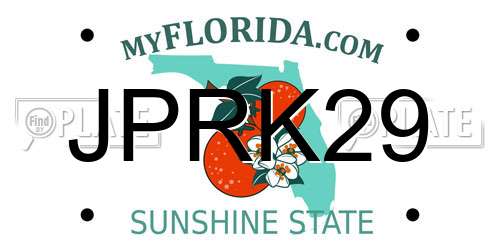 JPRK29 Florida License Plate