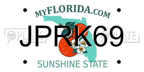 JPRK69 Florida License Plate
