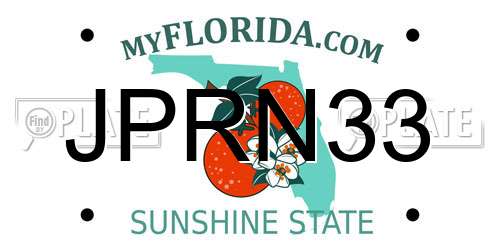 JPRN33 Florida License Plate