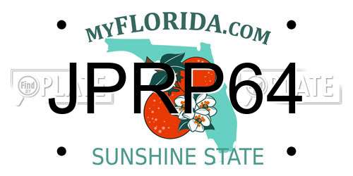 JPRP64 Florida License Plate