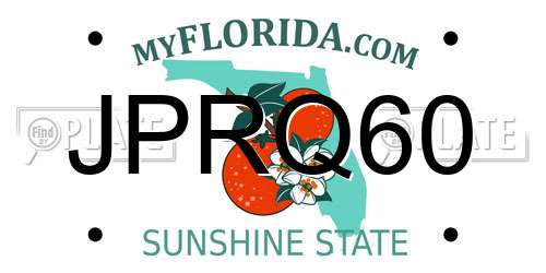 JPRQ60 Florida License Plate