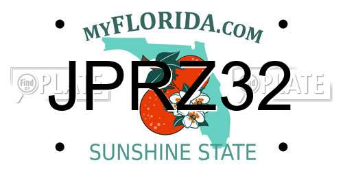 JPRZ32 Florida License Plate