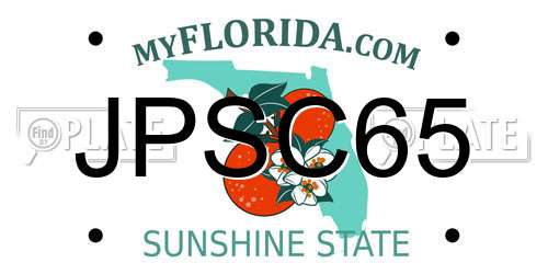 JPSC65 Florida License Plate