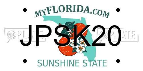 JPSK20 Florida License Plate