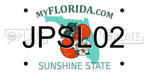 JPSL02 Florida License Plate