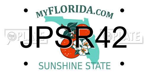 JPSR42 Florida License Plate