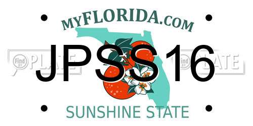JPSS16 Florida License Plate