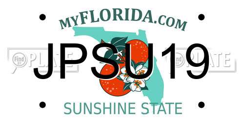JPSU19 Florida License Plate