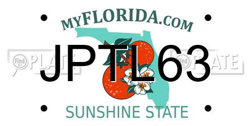 JPTL63 Florida License Plate