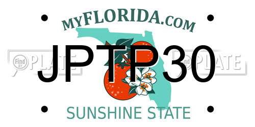 JPTP30 Florida License Plate