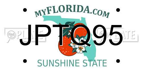 JPTQ95 Florida License Plate