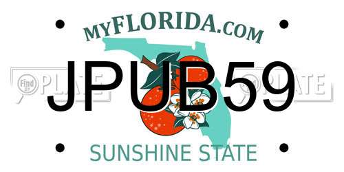 JPUB59 Florida License Plate