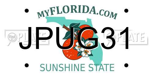 JPUG31 Florida License Plate