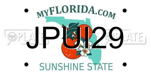 JPUI29 Florida License Plate