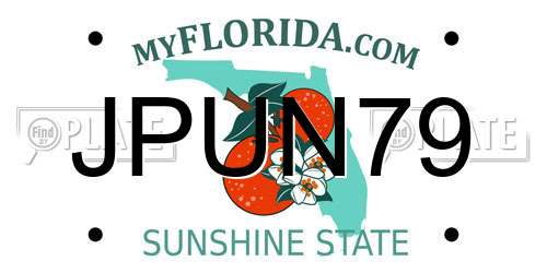 JPUN79 Florida License Plate