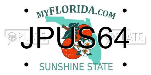 JPUS64 Florida License Plate