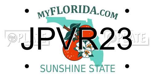 JPVR23 Florida License Plate